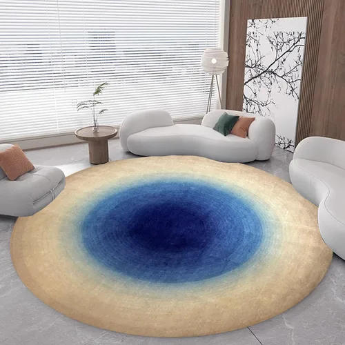 Miniatura 17 de 3D Optical Illusion Abstract Round Rug 70s Retro Pop Art Deco Large Rugs for Living Room Bedroom Classroom Red Brown Washable Low Pile Carpet