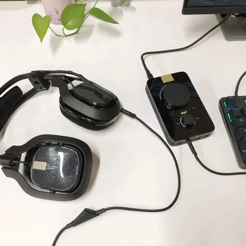 Miniatura 5 de Cable de repuesto para Astro A40TR con función de silencio en línea, cable de audio para juegos con función de silencio compatible con auriculares