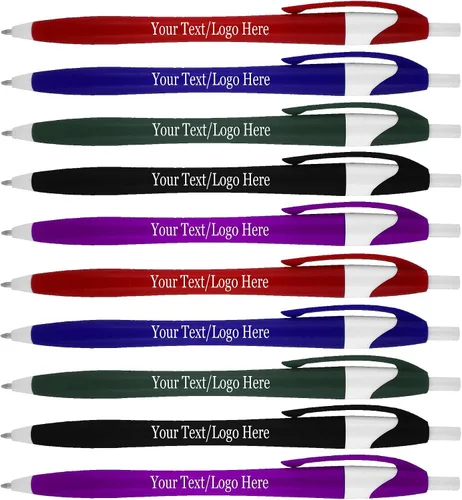 SyPen Bolígrafos personalizados con tu logotipo o texto personalizado, paquete de 500 unidades a granel para negocios, fiestas y eventos, bolígrafos