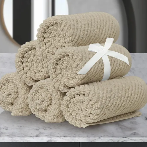 Miniatura 32 de VOOVA & MOVAS Toallas de baño amarillas – 100% algodón Secado rápido Peso Gruesas Suave, juego de 6 toallas de baño, 2 toallas grandes de 30