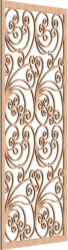 Miniatura 197 de 9 3/8"W x 24 3/8"H x 1/4"T Marilla Decorativos Paneles de Pared de Madera Calado, Abedul