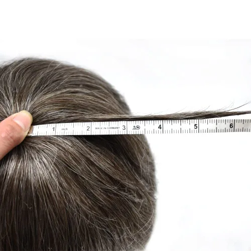 Miniatura 18 de Toupee para hombres nudos blanqueados hombres toupee hairpieces europeo virgen sistema de reemplazo de cabello humano suave encaje francés hombres