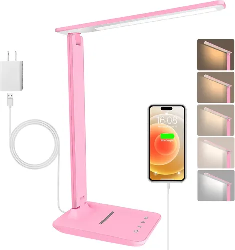 Miniatura 8 de Lámpara de escritorio LED shinelife para oficina en casa, lámpara de escritorio brillante con puerto de carga USB, lámparas de escritorio ajustables