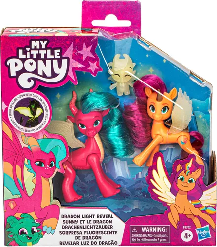 Miniatura 2 de My Little Pony: Tell Your Tale Dragon Light Reveal, 3 muñecas que brillan en la oscuridad, juguetes a escala de 3 pulgadas para niñas y niños a