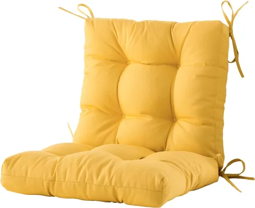 Miniatura 37 de BLISSWALK Cojines para sillas de exteriores, cojín grueso de mimbre con respaldo bajo y lazos para muebles de patio, 40 pulgadas de largo x 20 Beige
