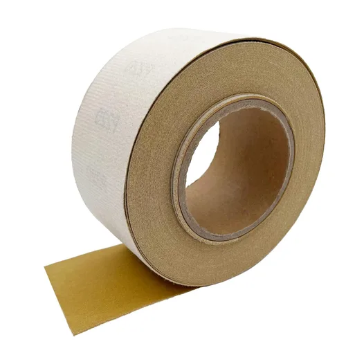 Miniatura 11 de Rollo de papel de lija de grano 180 con gancho y bucle, 2-3/4 pulgadas x 20 yardas de óxido de aluminio con respaldo de gancho y bucle, paño