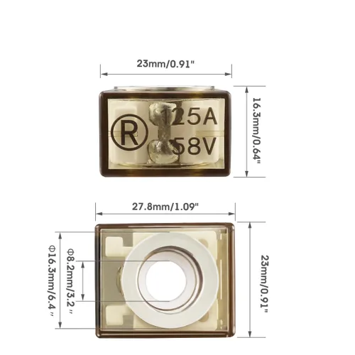 Miniatura 2 de Fusibles de Terminal MRBF - 100 Amperios 58V CC Máx/IP66 Impermeables para Barcos, Marina, Casas Rodantes, Sistemas Solares - Protección contra