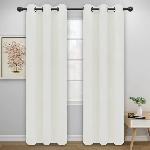 Miniatura 162 de Easy-Going - Cortinas opacas para dormitorio, aislamiento térmico sólido con ojales, cortinas de ventana para reducción de ruido, cortinas