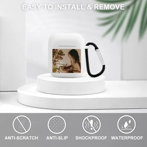 Miniatura 5 de Funda personalizada para Airpods con diseño de llavero, logotipo y foto, funda personalizada para Airpod para prevención de arañazos en otoño, funda