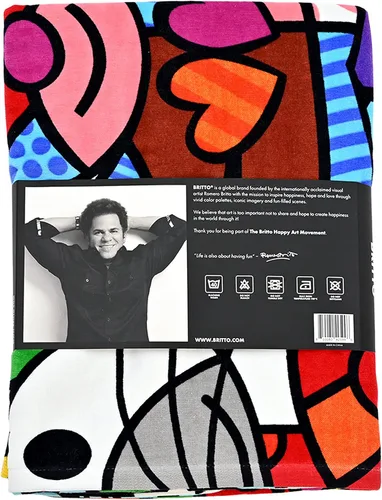 Miniatura 2 de BRITTO Romero - Toalla de playa de algodón XL, 39 x 67 pulgadas, Best Friends
