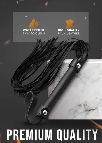 Miniatura 7 de Black Sex Whip Adult Crop 18 "BDSM Látigo Set Bondage Flogger Kit Crop Sex Set Adulto Crop Paddle Spanking BDSM Set Spanking Paddle Adultos Flogger