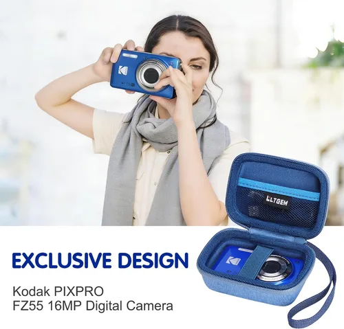 Miniatura 6 de LTGEM - Funda compatible con cámara digital Kodak PIXPRO Friendly Zoom FZ55 de 16 MP, color negro