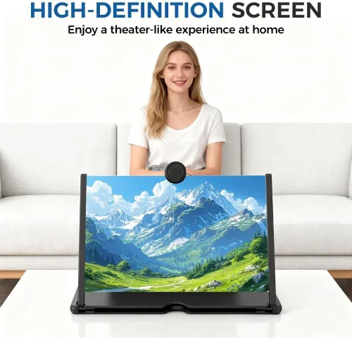 Miniatura 7 de Lupa de teléfono de pantalla grande, pantalla 3D HD 2026 para películas, videos, juegos, soporte plegable para teléfono con amplificador de pantalla