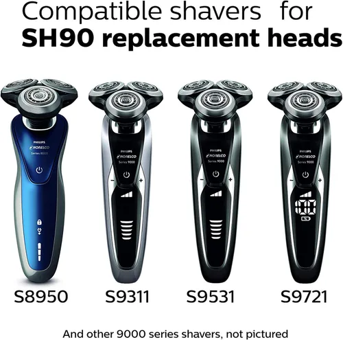 Miniatura 5 de Cabezales de repuesto SH90 compatibles con Philips Norelco Shaver Series 9000 Series 8950
