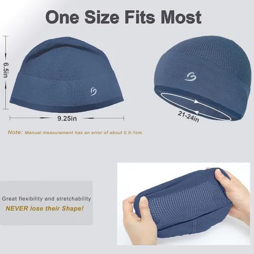 Miniatura 5 de Gorro de bambú ligero con diseño de calavera para hombres y mujeres, suave y cómodo multifunción