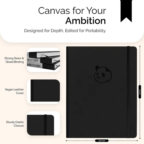 Miniatura 7 de Panda planificador Pro – El mejor planificador diario para felicidad & productividad – 8.5 x 11pulgadas cobertor suave – sin fecha – garantizada