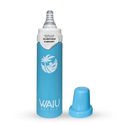 Miniatura 15 de Waiu - Biberón aislado de acero inoxidable de 4 onzas, mantiene las bebidas frías 24 horas, calientes 8 horas, sin BPA, aislado al vacío, biberón