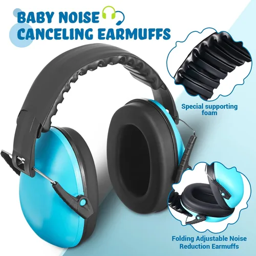 Miniatura 3 de Yunsailing Orejeras para niños con reducción de ruido de 26 dB, auriculares ajustables de protección para los oídos