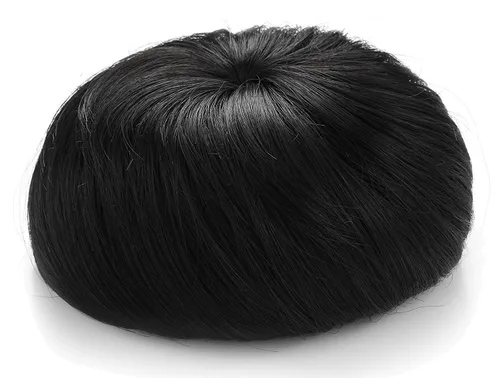Miniatura 2 de Onedor Extensión de Cabello de Fibra Sintética Chignon Donut Moño Peluca (2# - Marrón Oscuro)