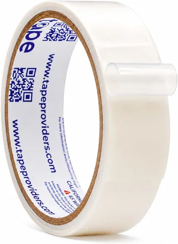 WOD SPT7A UHMW Cinta de Película Transparente de Polietileno Deslizante, 1 pulgada x 10 pies. Adhesivo Agresivo - Ideal Para Reducción de Chirridos,