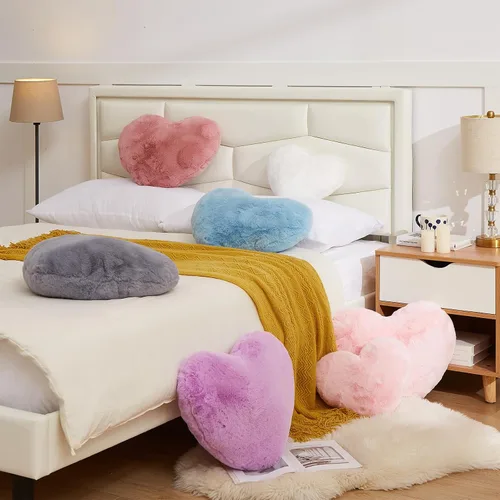 Miniatura 4 de YRXRUS Almohadas de Corazón, Almohada en Forma de Corazón de Amor, Pequeñas y Bonitas Almohadas de Corazón Verde para Regalos, Cojines Decorativos