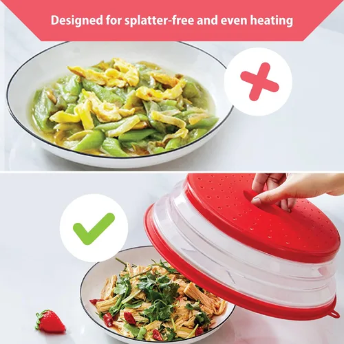 Miniatura 2 de Gadgetime USA Cubierta plegable para microondas, ventilada, perfecta para usar como cuenco de lavado de alimentos, contenedor de frutas y más