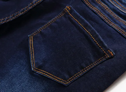 Miniatura 7 de Pantalones de mezclilla elásticos a la moda con corte ajustado para niño