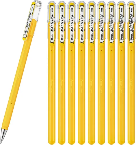 Miniatura 19 de Pentel Mattehop - Cartera con rodillo de gel de 0.039 in, 7 piezas, colores originales Surtido