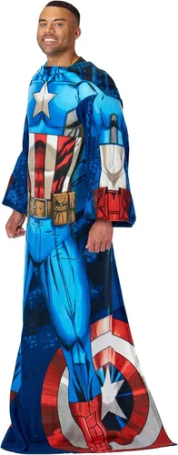 Miniatura 2 de Manta Marvel de Capitán América, manta cómoda con mangas, para adulto