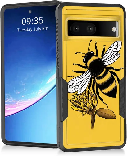 Miniatura 77 de Funda para Pixel 7a, resistente de doble capa híbrida de policarbonato duro de goma suave a prueba de golpes para Google Pixel 7A 6.1 pulgadas