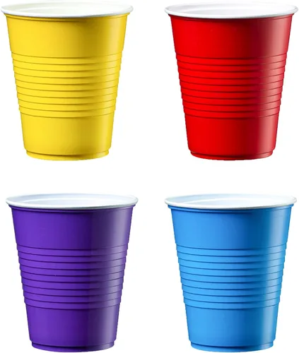Miniatura 2 de GUSTO Vasos de plástico desechables para fiestas, 12 onzas, 240 unidades, varios colores, para fiestas, eventos y uso diario, paquete muy cómodo