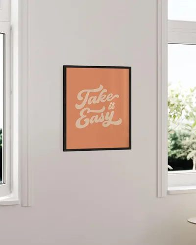 Miniatura 5 de HAUS AND HUES Letrero de relajación con imágenes de durazno para habitación, bonitos pósteres con citas y arte de pared inspirador para niñas