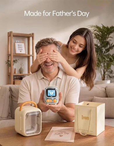 Miniatura 2 de Divoom Tiivoo-2 - Altavoz Bluetooth retro Pixel con reproducción USB-C/TF, pantalla de arte de píxeles personalizados, reloj despertador y modo