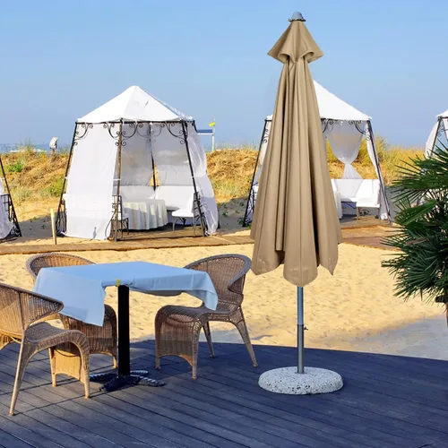 Miniatura 2 de DULRLLY Toldo de repuesto para sombrilla de patio de 9 pies, reemplazo de toldo de sombrilla para exteriores, sombrilla de mesa de mercado, parte 6