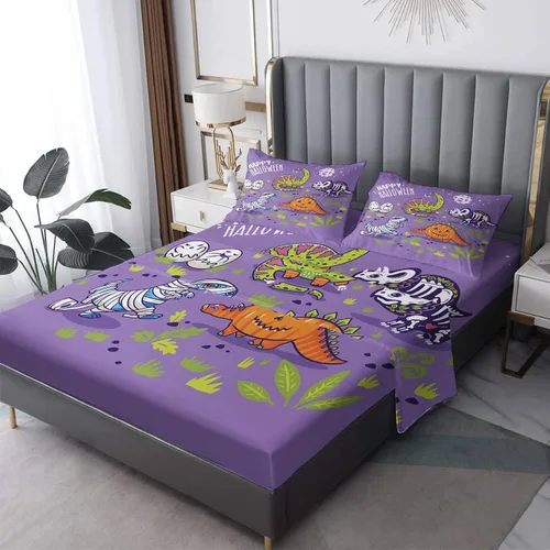 Miniatura 44 de Sábanas de Halloween tamaño Queen – Juego de sábanas espeluznantes de la parca para niños y niñas, juego de sábanas espeluznantes, microfibra suave