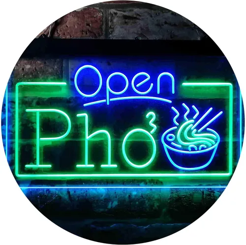 Miniatura 20 de ADVPRO Open Pho Vietnam Fideos Shop Letrero de neón LED de doble color, azul y rojo, 16 x 12 pulgadas st6s43-i3655-br