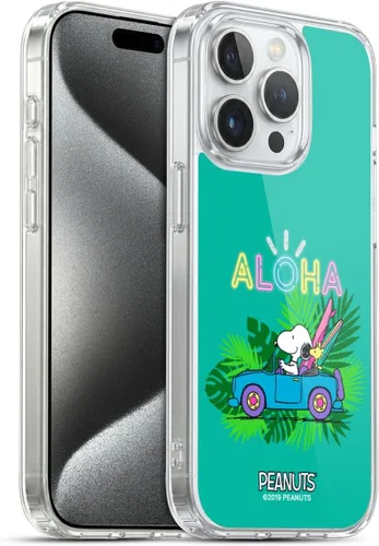 Miniatura 63 de Head Case Designs Peanuts Tropical Surf Snoopy Aloha Disco Gel Funda con licencia oficial [protección de grado militar] compatible con Apple iPhone