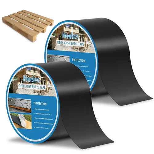 Cinta de vigueta de cubierta de 3 x 50 pies, paquete de 2 cintas adhesivas de butilo para protección de terrazas, cinta de vigueta impermeable,
