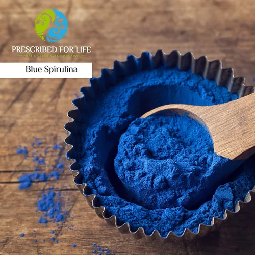 Miniatura 2 de Prescribed For Life Polvo de espirulina azul, superalimento vegano puro, sin gluten, natural, sin OMG, polvo de algas azules (ficocianina), lleno