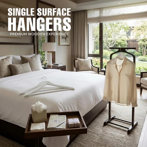 Miniatura 2 de Utopia Home Perchas de Madera Premium Paquete de 30 - Percha para Abrigos Duradera y Delgada - Perchas para Trajes con Gancho Giratorio de 360 Blanco