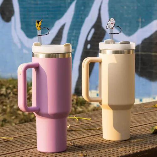 Miniatura 6 de 6 piezas de tapas de popote mágicas de silicona para taza Stanley de 30 y 40 oz, tapas reutilizables para popotes para accesorios de taza Stanley