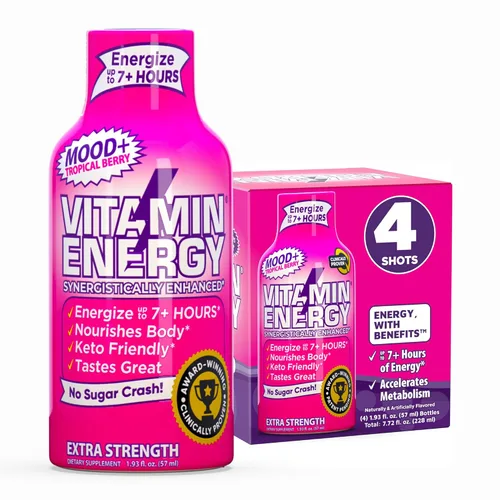 Miniatura 81 de Vitamin Energy Immune+ Extra Strength Energy Shot Army Orange 10 unidades, 260 mg de cafeína natural, vitaminas B, citicolina, té verde, apoyo