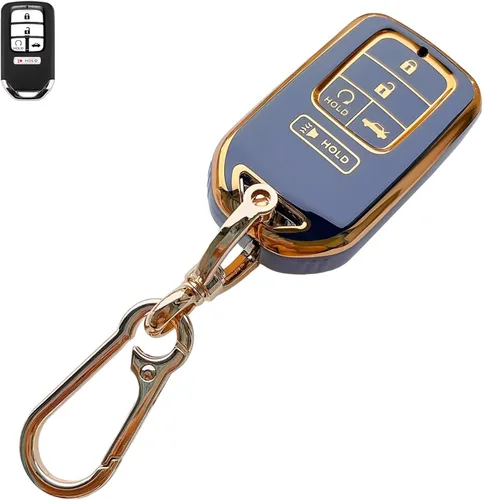 Miniatura 16 de Compatible con funda para llavero Chevy con llavero – Funda de TPU suave negra para Chevy Equinox Impala Malibu Camaro Cruze Sonic Terrain 5 botones