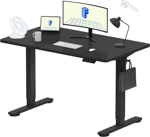Miniatura 25 de FLEXISPOT Escritorio de Pie de Altura Ajustable Eléctrico, Marco de Escritorio de Pie de Acero Resistente con Controlador de Memoria