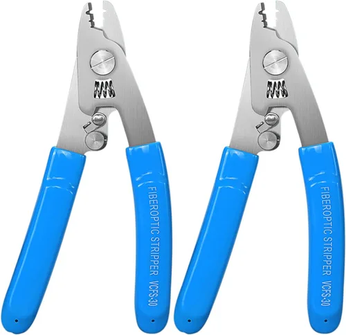 Miniatura 9 de Pelacables de fibra óptica, herramienta de pelado de fibra óptica de 3 orificios con mango de 6 pulgadas, llave hexagonal ajustable para chaqueta