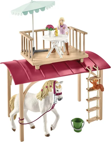 Miniatura 3 de Schleich Horse Club - Juego de 95 piezas Sofia's Secret Camper con balcón extraíble en la azotea - Incluye figuras de cámper, caballo y jinete