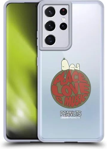 Miniatura 149 de Head Case Designs Funda de gel Woodstock 50th con licencia oficial de Peanuts Snoopy Guitar 1969 [protección de grado militar] compatible
