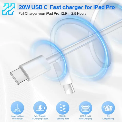 Miniatura 6 de Cargador para iPhone 17, 16, 15 Pro, carga rápida, bloque de cargador de teléfono USB C de 20 W, paquete de 2 cargadores rápidos de Apple iPhone