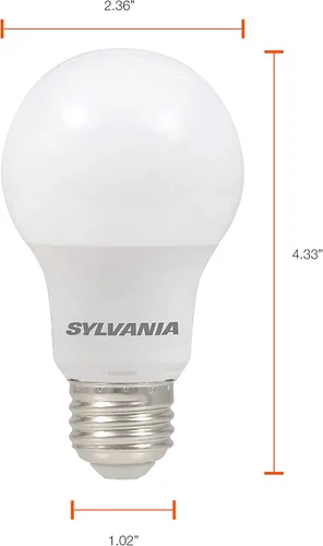 Miniatura 6 de Sylvania Bombilla LED, equivalente a 100 W A19, eficiente 14 W, base media, acabado esmerilado, 1500 lúmenes, blanco suave, paquete de 24 (41299)