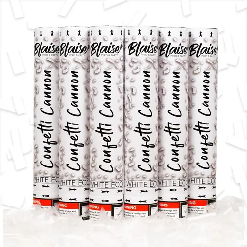 Miniatura 7 de Blaise Pyro & Party Poppers de confeti blanco – Poppers grandes de confeti para bodas, compromisos y graduaciones, solubles en agua y fáciles